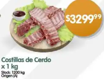 Supermercados Buenos Días Costillas de Cerdo x 1kg oferta