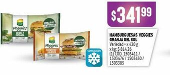 Makro Hamburguesas veggies granja del sol oferta