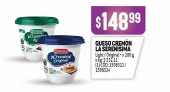 Makro Queso cremoso la serenísima oferta