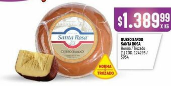 Makro Queso sardo santa rosa oferta