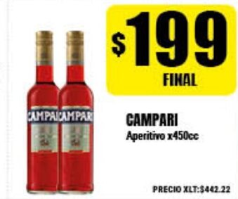 Supermayorista Vital Campari Aperitivo x450cc oferta