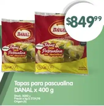 Supermercados Buenos Días Tapas para pascualina DANAL x 400g oferta