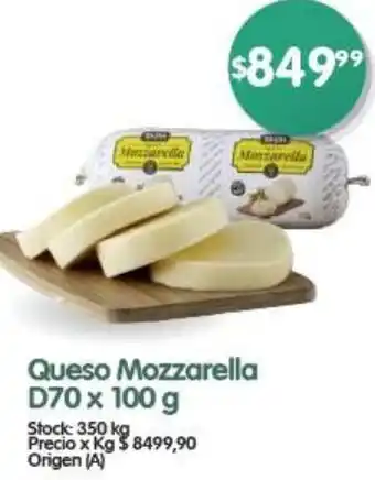Supermercados Buenos Días Queso Mozzarella D70 x 100g oferta