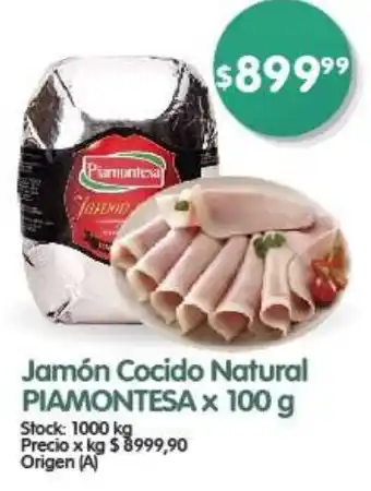 Supermercados Buenos Días Jamón Cocido Natural PIAMONTESA x 100g oferta