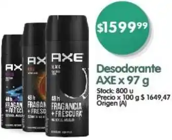 Supermercados Buenos Días Desodorante AXE x 97g oferta