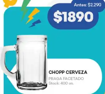 Supermercados Tadicor CHOPP CERVEZA PRAGA FACETADO oferta