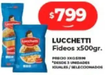 Supermayorista Vital LUCCHETTI Fideos x 500gr oferta