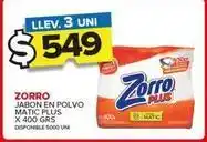 Carrefour Maxi Zorro - jabon en polvo matic plus oferta