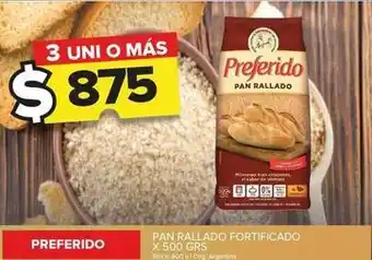 Carrefour Maxi Preferido - pan rallado fortificado oferta