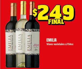 Supermayorista Vital Emilia Vinos varietales x750cc oferta