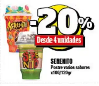 Supermayorista Vital Serenito Postre varios sabores x100/120gr oferta