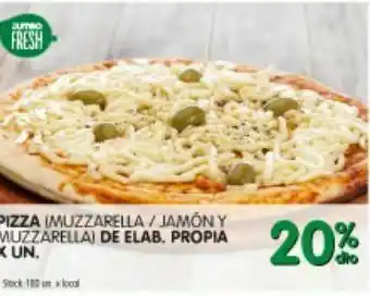 Jumbo Pizza de jamón y queso oferta