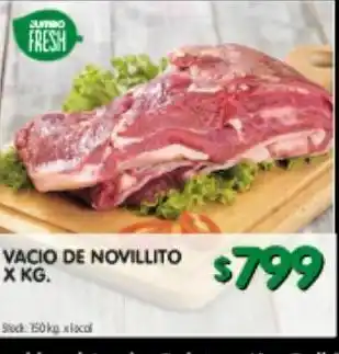 Jumbo Carne vacio de novillita oferta
