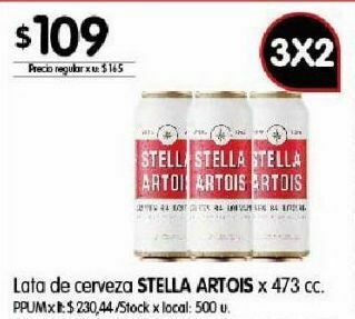Disco Cerveza stella artois oferta