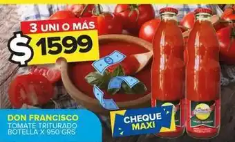 Carrefour Maxi Don francisco - tomate triturado botella oferta