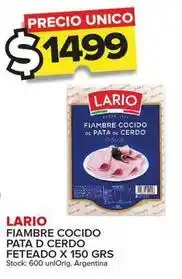 Carrefour Maxi Lario - fiambre cocido pata d cerdo feteado oferta