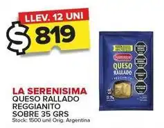Carrefour Maxi La serenísima - queso rallado reggianito sobre oferta