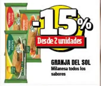 Supermayorista Vital Granja del Sol Milanesa todos los sabores oferta