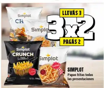 Supermayorista Vital Simplot Papas fritas todas las presentaciones oferta
