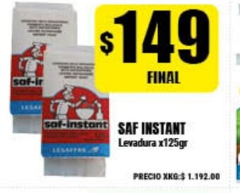 Supermayorista Vital Saf Instant Levadura x125gr oferta
