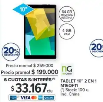 Carrefour TABLET 10" 2 EN 1 M16QF11 oferta