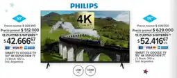 Carrefour PHILIPS SMART TV GOOGLE TV 50" 4K oferta