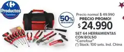 Carrefour SET 64 HERRAMIENTAS CON BOLSO oferta