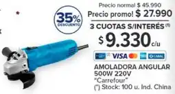 Carrefour AMOLADORA ANGULAR 500w 220V oferta