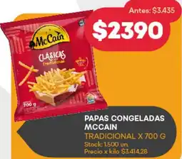 Supermercados Tadicor PAPAS CONGELADAS MCCAIN TRADICIONAL X 700G oferta