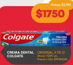 Supermercados Tadicor CREMA DENTAL COLGATE ORIGINAL X 90G oferta