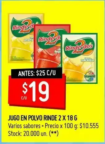 Changomas Jugo en polvo rinde 2 x 18 g oferta