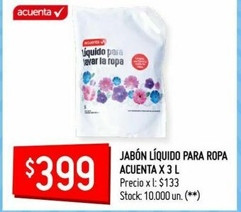 Changomas Jabón líquido para ropa acuenta x 3 l oferta
