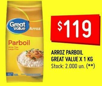 Changomas Arroz parboil great value x 1 kg oferta