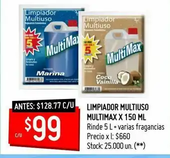 Changomas Limpiador multiuso multimax x 150 ml oferta