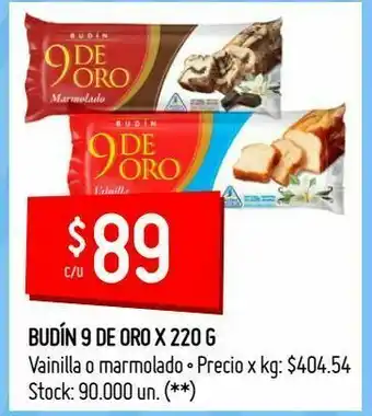 Walmart Budín 9 de oro x 220 g oferta