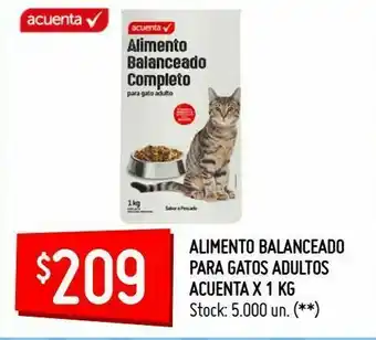 Walmart Alimento balanceado para gatos adultos acuenta x 1 kg oferta
