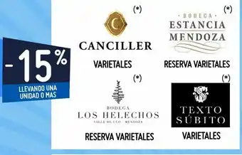 Walmart Vino canciller -15% oferta