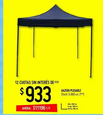 Walmart Gazebo plegable oferta
