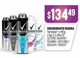 Makro Desodorante rexona oferta