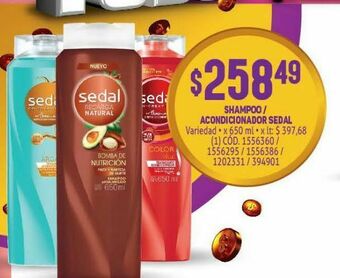 Makro Shampoo sedal oferta