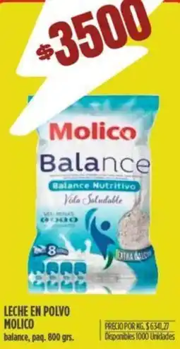 Supermercados Vea LECHE EN POLVO MOLICO balance, paq. 800gr oferta
