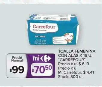Carrefour Carrefour Toalla Femenina Con Alas x 16 U oferta