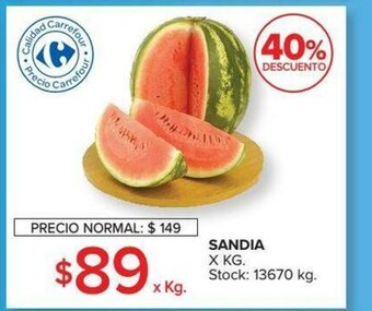 Carrefour Sandia x kg oferta