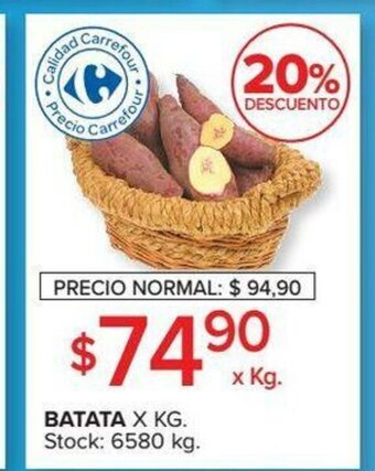 Carrefour Batata x kg oferta