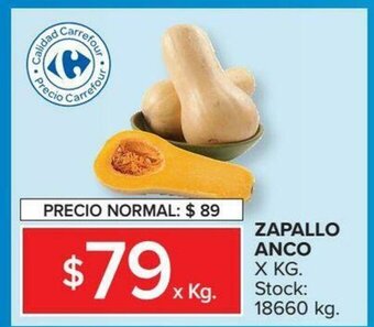 Carrefour Zapallo Anco x kg oferta