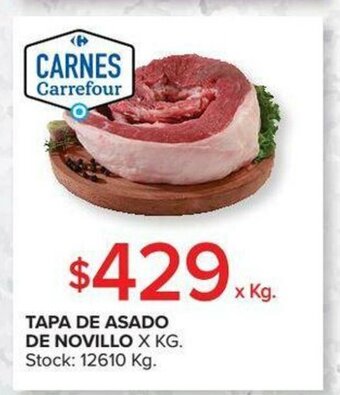 Carrefour Tapa De Asado De Novillo x kg oferta