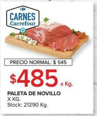 Carrefour Paleta De Novillo x kg oferta