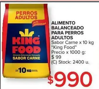 Carrefour King Food Sabor Carne Alimento Balanceado Para Perros Adultos x 10 kg oferta