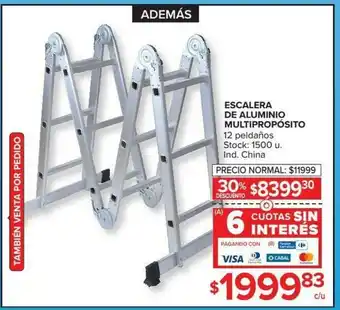 Carrefour Escalera De Aluminio Multipropósito 12 peldaños oferta