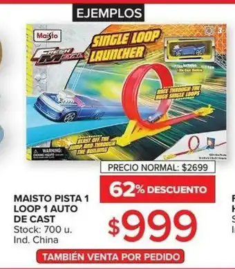 Carrefour Maisto Pista 1 Loop 1 Auto De Cast oferta